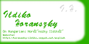 ildiko horanszky business card